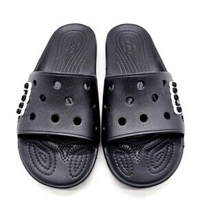 CROCS UNISEX SLIDERS Slip on Sandals Black W 7/M 5